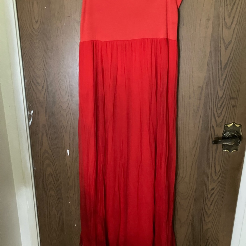 Elegant Red Maxi Skirt
